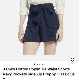 J. Crew Black High Waist Shorts with Tie Belt‎